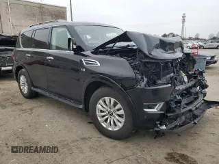 2021 Nissan Armada SV with VIN JN8AY2AD0M9660541, listed as a Copart auction lot 48254955 with 78,761 mi miles and Salvage Title. Bid and sale history available at carsss.com. Image 4.