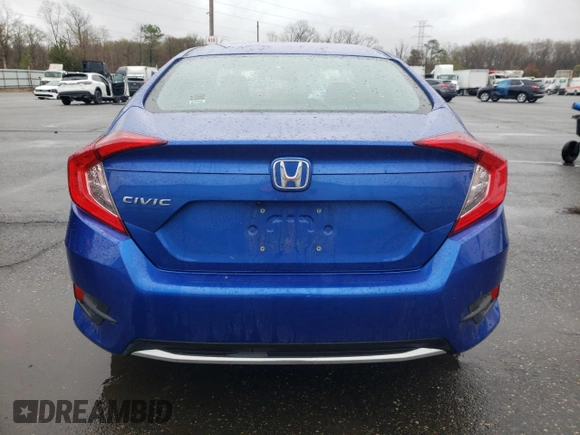 2020 Honda Civic LX with VIN 19XFC2F69LE216160, listed as a Copart auction lot 51995595 with 62,566 mi miles and Salvage Title. Bid and sale history available at DreamBid. Image 6.