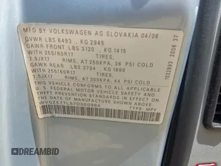 2007 Volkswagen Touareg V6 z VIN WVGZE77L57D000964, wystawiony jako IAAI lot #42159667 z przebiegiem 143 542 mil mil oraz . Historia ofert i sprzedaży dostępna na DreamBid. Obrazek 9.