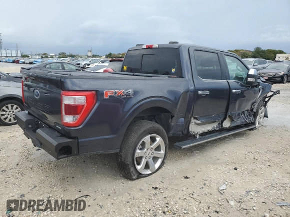 2022 Ford F-150 XL with VIN 1FTFW1E87NFA90247, listed as a Copart auction lot 52365845 with 44,707 mi miles and Clean title. Bid and sale history available at DreamBid. Image 3.