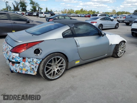 2005 Nissan 350Z with VIN JN1AZ34D95M607395, listed as a Copart auction lot 76422734 with 111,396 mi miles and Non Repairable. Bid and sale history available at DreamBid. Image 3.