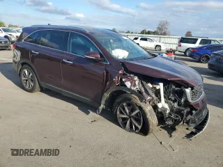 2019 Kia Sorento EX Sport V6 with VIN 5XYPH4A52KG469628, listed as a Copart auction lot 41466235 with 80,848 mi miles and Salvage Title. Bid and sale history available at carsss.com. Image 4.