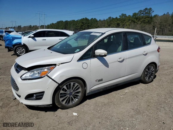 2017 Ford C-Max Energi Titanium with VIN 1FADP5FU3HL109041, listed as a Copart auction lot 48553575 with 74,040 mi miles and Salvage Title. Bid and sale history available at carsss.com. Image 1.