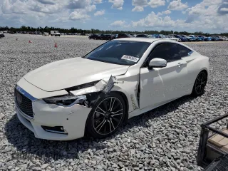 2018 Infiniti Q60 Sport with VIN JN1EV7EK9JM342022, listed as a Copart auction lot 60686985 with 77,498 mi miles and Salvage title. Bid and sale history available at DreamBid. Image 1.