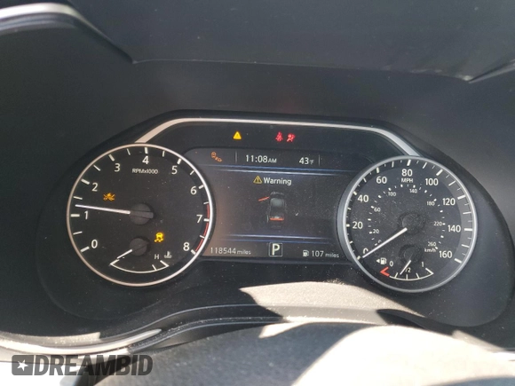 2017 Nissan Maxima SV with VIN 1N4AA6AP3HC377342, listed as a Copart auction lot 46506945 with 118,544 mi miles and Salvage Title. Bid and sale history available at DreamBid. Image 9.