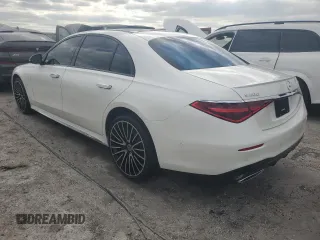 2023 Mercedes-Benz S-Class S 580 with VIN W1K6G7GB9PA222813, listed as a Copart auction lot 76539174 with 5,670 mi miles and Non Repairable. Bid and sale history available at carsss.com. Image 2.