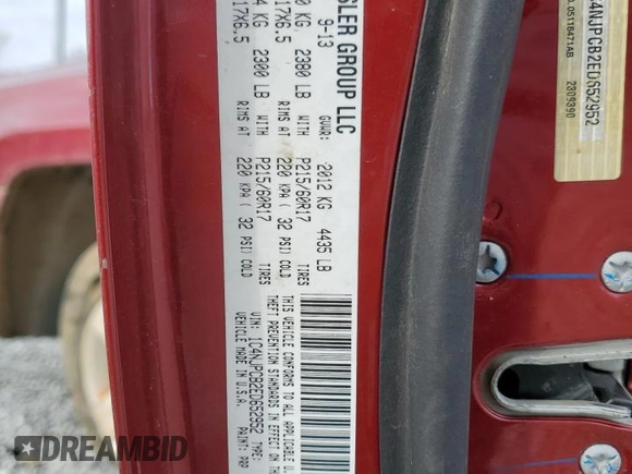 2014 Jeep Patriot Limited with VIN 1C4NJPCB2ED652952, listed as a Copart auction lot 43743095 with 186,092 mi miles and Salvage title. Bid and sale history available at DreamBid. Image 13.