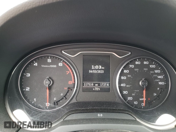 2015 Audi A3 1.8T Premium with VIN WAUACGFF7F1011416, listed as a Copart auction lot 47141613 with 117,516 mi miles. Bid and sale history available at carsss.com. Image 9.