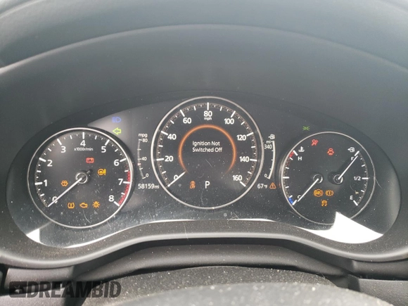 2021 Mazda 3 S with VIN JM1BPAAL3M1326099, listed as a Copart auction lot 52400115 with 58,159 mi miles and Salvage Title. Bid and sale history available at DreamBid. Image 9.