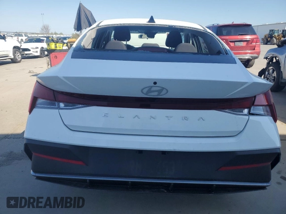 2024 Hyundai Elantra SE with VIN KMHLL4DG5RU845818, listed as a Copart auction lot 50659615 with 6,628 mi miles and Salvage Title. Bid and sale history available at DreamBid. Image 6.