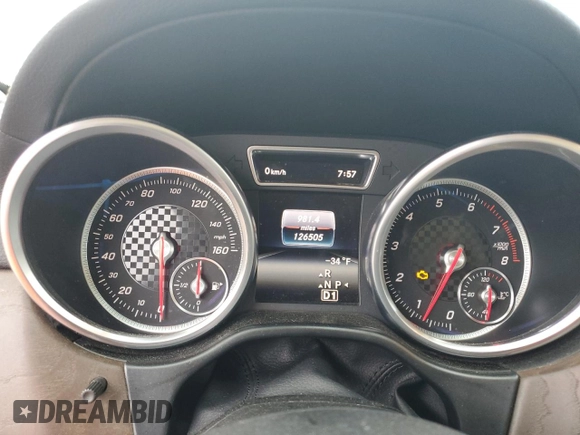 2016 Mercedes-Benz GLE 450 AMG with VIN 4JGED6EB5GA025189, listed as a Copart auction lot 54160625 with 126,505 mi miles and Salvage title. Bid and sale history available at DreamBid. Image 9.