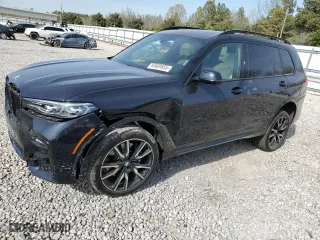 2021 BMW X7 xDrive40i with VIN 5UXCW2C05M9E73415, listed as a Copart auction lot 50609655 with 58,189 mi miles and Salvage Title. Bid and sale history available at carsss.com. Image 1.