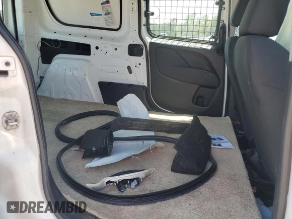 2020 Ram ProMaster City Cargo Tradesman with VIN ZFBHRFAB0L6P83014, listed as a Copart auction lot 57823935 with 58,429 mi miles and Salvage title. Bid and sale history available at DreamBid. Image 11.