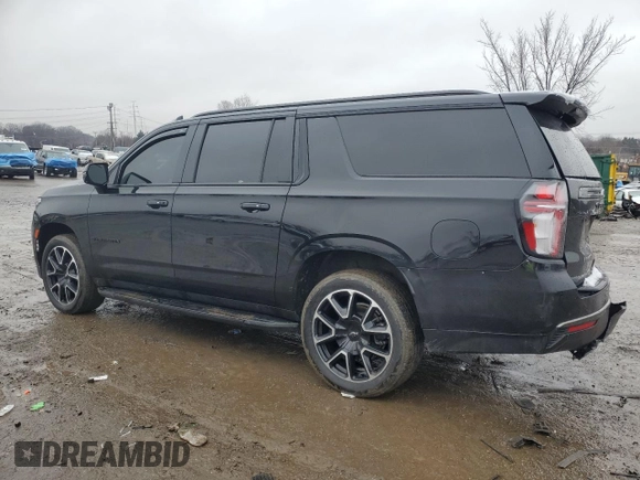 2022 Chevrolet Suburban RST with VIN 1GNSCEKD0NR307918, listed as a Copart auction lot 44904915 with 98,358 mi miles and Salvage title. Bid and sale history available at DreamBid. Image 2.