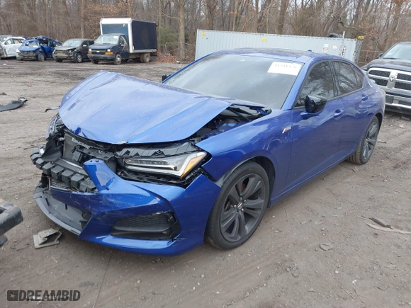 2023 Acura TLX w/A-Spec Package with VIN 19UUB6F58PA000934, listed as a IAAI auction lot 41241476 with 28,380 mi miles. Bid and sale history available at carsss.com. Image 17.
