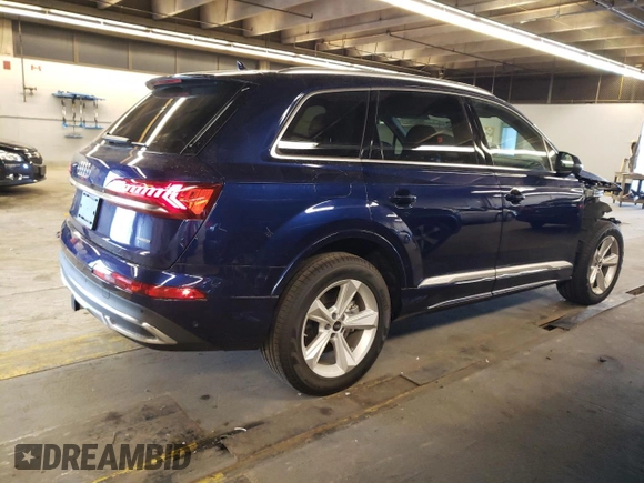 2023 Audi Q7 Premium with VIN WA1AXBF74PD007479, listed as a Copart auction lot 63156033 with 1,042 mi miles and . Bid and sale history available at DreamBid. Image 3.
