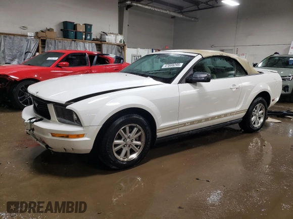 2008 Ford Mustang Deluxe with VIN 1ZVHT84N785193936, listed as a Copart auction lot 47008295 with 112,696 mi miles and Salvage Title. Bid and sale history available at carsss.com. Image 1.