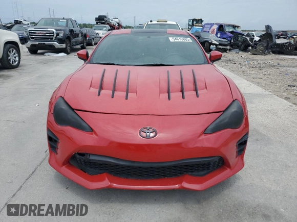 2017 Toyota 86 with VIN JF1ZNAA19H8706103, listed as a Copart auction lot 54619885 with Not provided miles and Salvage title. Bid and sale history available at DreamBid. Image 5.
