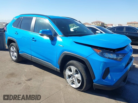 2021 Toyota RAV4 Hybrid LE with VIN 4T3MWRFVXMU023035, listed as a IAAI auction lot 41514191 with 30,669 mi miles. Bid and sale history available at carsss.com. Image 1.
