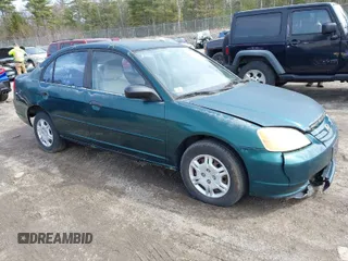 2001 Honda Civic LX with VIN 2HGES15511H608571, listed as a IAAI auction lot 41952827 with 226,624 mi miles. Bid and sale history available at carsss.com. Image 1.