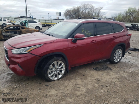 2023 Toyota Highlander L with VIN 5TDKDRAH8PS045684, listed as a Copart auction lot 51069795 with 8,138 mi miles and Salvage Title. Bid and sale history available at carsss.com. Image 1.