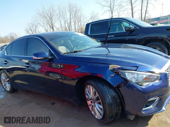 2021 Infiniti Q50 Luxe with VIN JN1EV7BR6MM755747, listed as a IAAI auction lot 41782339 with 65,463 mi miles and . Bid and sale history available at carsss.com. Image 13.