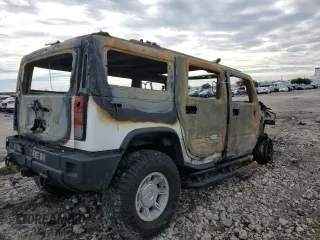 2004 Hummer H2 with VIN 5GRGN23U14H117277, listed as a Copart auction lot 87757135 with Not Provided miles and Salvage Title. Bid and sale history available at carsss.com. Image 3.