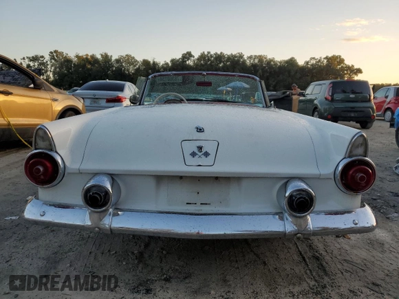 1955 Ford Thunderbird with VIN P5FH131649, listed as a Copart auction lot 78360154 with 35,746 mi miles and Salvage Title. Bid and sale history available at DreamBid. Image 6.