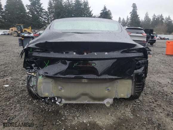2025 Tesla Model 3 Long Range with VIN 5YJ3E1EA6SF896623, listed as a Copart auction lot 46367275 with 499 mi miles and Salvage Title. Bid and sale history available at carsss.com. Image 6.