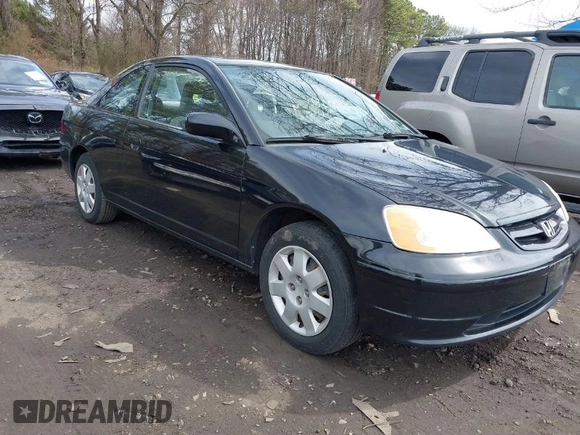 2002 Honda Civic EX with VIN 1HGEM22992L043143, listed as a IAAI auction lot 41937821 with 146,263 mi miles. Bid and sale history available at carsss.com. Image 1.