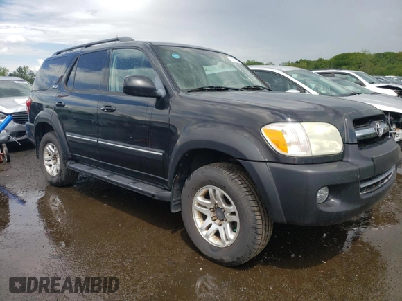 2005 Toyota Sequoia SR5 with VIN 5TDBT44A75S257395, listed as a Copart auction lot 55420505 with 213,121 mi miles and Salvage Title. Bid and sale history available at DreamBid. Image 4.