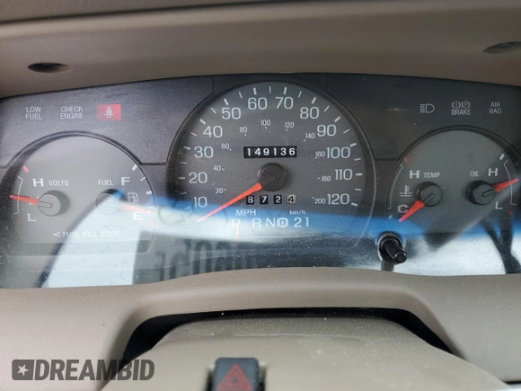 2005 Mercury Grand Marquis LS Premium z VIN 2MEFM75W15X660639, wystawiony jako Copart lot #56580605 z przebiegiem 149 136 mil mil oraz Szkody całkowita. Historia ofert i sprzedaży dostępna na DreamBid. Obrazek 9.