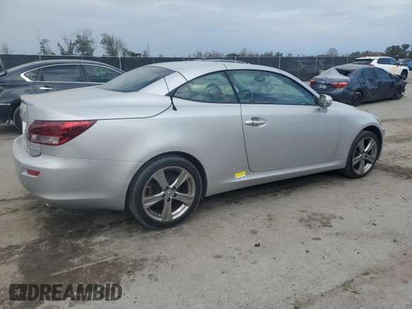 2012 Lexus IS 250 C z VIN JTHFF2C24C2523806, wystawiony jako Copart lot #87842305 z przebiegiem Nie podano mil oraz Czysty tytuł • Clean title. Historia ofert i sprzedaży dostępna na DreamBid. Obrazek 3.