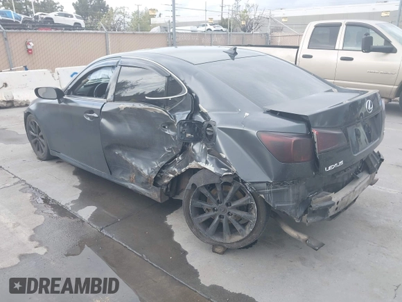 2009 Lexus IS 250 with VIN JTHBK262695087036, listed as a IAAI auction lot 41944640 with 221,438 mi miles and . Bid and sale history available at DreamBid. Image 3.