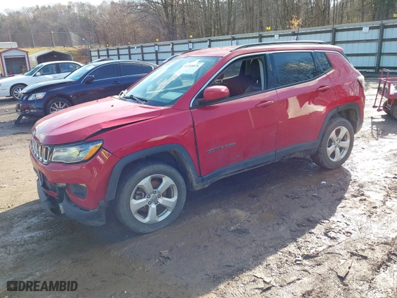 2018 Jeep Compass Latitude with VIN 3C4NJDBB3JT249146, listed as a IAAI auction lot 41208876 with NaN miles. Bid and sale history available at carsss.com. Image 17.