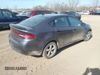 2016 Dodge Dart SXT with VIN 1C3CDFBB9GD605399, listed as a IAAI auction lot 41884977 with 164,833 mi miles. Bid and sale history available at carsss.com. Image 4.