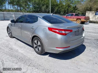 2012 Kia Optima Hybrid with VIN KNAGM4AD6C5025503, listed as a IAAI auction lot 41782763 with 115,130 mi miles. Bid and sale history available at carsss.com. Image 3.
