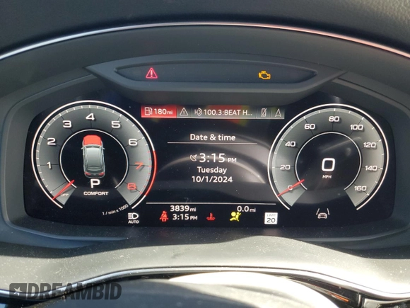 2023 Audi Q7 Prestige with VIN WA1VXBF72PD020328, listed as a Copart auction lot 73369314 with 3,839 mi miles and Salvage title. Bid and sale history available at DreamBid. Image 9.