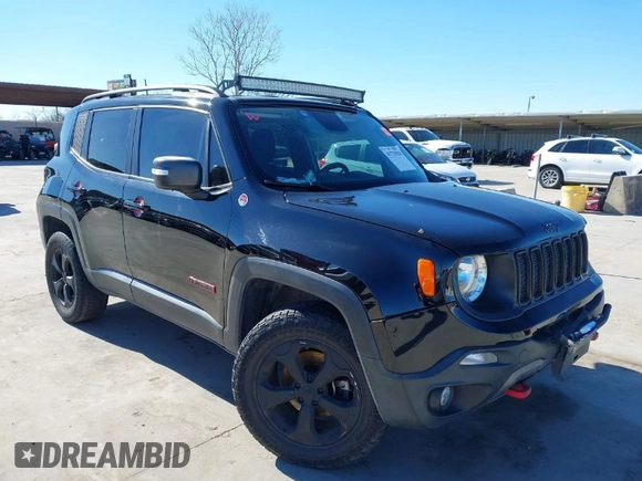 2019 Jeep Renegade Trailhawk with VIN ZACNJBC18KPK06583, listed as a IAAI auction lot 41733020 with 73,666 mi miles and . Bid and sale history available at DreamBid. Image 1.
