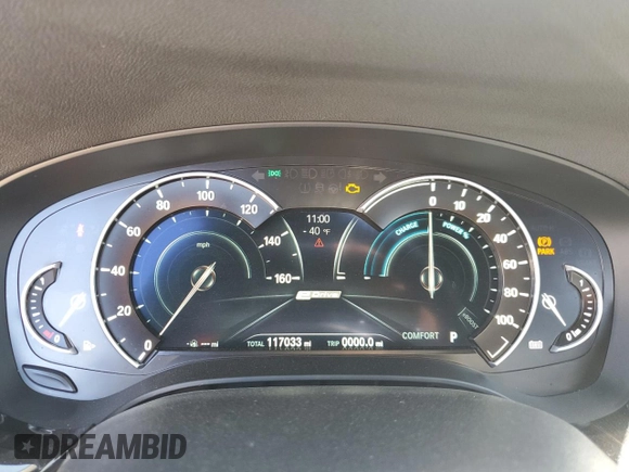 2018 BMW 5 Series 530e with VIN WBAJA9C52JB249402, listed as a Copart auction lot 55093055 with 117,033 mi miles and Salvage title. Bid and sale history available at DreamBid. Image 9.
