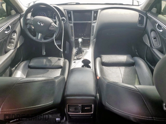 2017 Infiniti Q50 Red Sport 400 with VIN JN1FV7AP2HM851093, listed as a Copart auction lot 50955125 with 59,688 mi miles and Clean title. Bid and sale history available at DreamBid. Image 8.