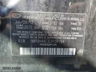 2012 Hyundai Elantra GLS with VIN 5NPDH4AE3CH134794, listed as a Copart auction lot 49732495 with 113,022 mi miles and Clean Title. Bid and sale history available at carsss.com. Image 12.