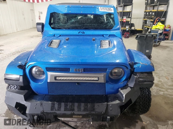 2021 Jeep Wrangler Unlimited Rubicon with VIN 1C4HJXFN6MW756530, listed as a Copart auction lot 51976395 with Not provided miles and Salvage title. Bid and sale history available at DreamBid. Image 5.