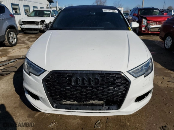 2017 Audi A3 Sedan Premium with VIN WAUB8GFF9H1025696, listed as a Copart auction lot 46700305 with 82,807 mi miles and Salvage Title. Bid and sale history available at carsss.com. Image 5.