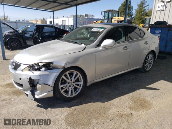 2006 Lexus IS 250 Manual with VIN JTHBK262465024108, listed as a Copart auction lot 48409385 with 90,511 mi miles and Salvage Title. Bid and sale history available at carsss.com. Image 1.