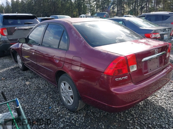 2003 Honda Civic LX with VIN 2HGES16553H558405, listed as a IAAI auction lot 41946031 with 127,145 mi miles. Bid and sale history available at carsss.com. Image 3.