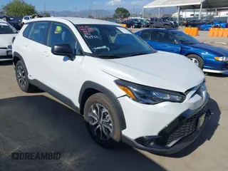 2023 Toyota Corolla Cross Hybrid S with VIN 7MUFBABG5PV010525, listed as a IAAI auction lot 42273120 with 4,623 mi miles and . Bid and sale history available at DreamBid. Image 1.
