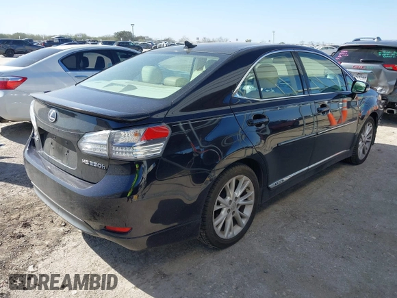 2010 Lexus HS 250h with VIN JTHBB1BAXA2017701, listed as a IAAI auction lot 41209865 with 104,023 mi miles and . Bid and sale history available at DreamBid. Image 4.