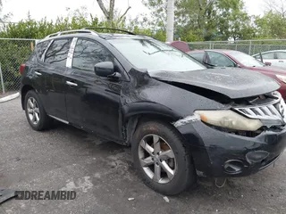 2009 Nissan Murano S with VIN JN8AZ18U29W104625, listed as a IAAI auction lot 41377201 with 217,978 mi miles. Bid and sale history available at carsss.com. Image 1.