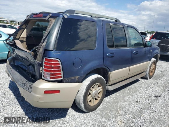 2005 Mercury Mountaineer Convenience z VIN 4M2ZU86K25UJ06950, wystawiony jako Copart lot #56839985 z przebiegiem 217 543 mil mil oraz Szkody całkowita. Historia ofert i sprzedaży dostępna na DreamBid. Obrazek 3.